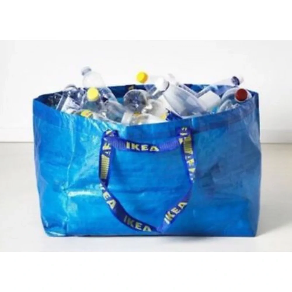 NEW Lot of Two‎ 2 Frakta Large 19 Gallon Blue IKEA Tote Carrying Storage Bags